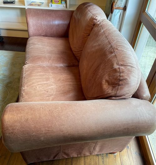 Leather Couch .