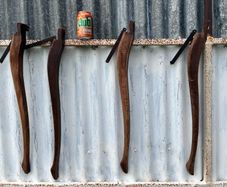 4 Old table legs