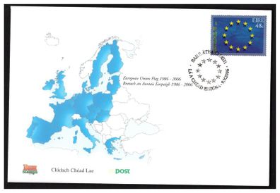 2006 Ireland 20th Anniversary of The European Union Flag Commemorative Stamp An Post First Day Cover (FDC)
