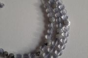 Grey and silver tone bead necklace