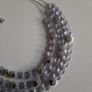 Grey and silver tone bead necklace Image 5