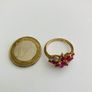 9ct Yellow Gold Ruby & Diamond Cluster Ring Image 8
