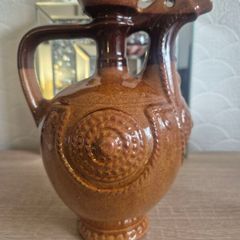 Vintage Bulgarian Troyan Ceramic Pitcher / Jug (1980s)