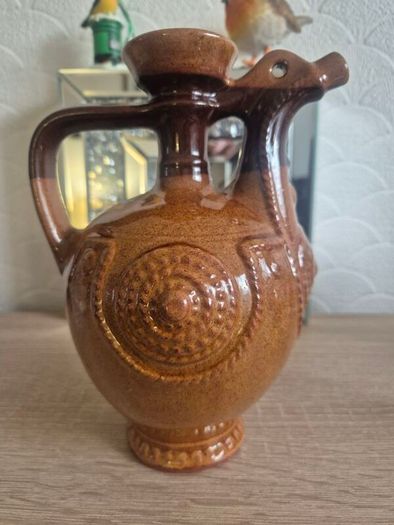 Vintage Bulgarian Troyan Ceramic Pitcher / Jug (1980s)
