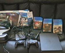 ps4 with vr, accessories and 16 games