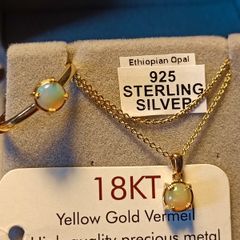 Rare Ethiopian Welo Opal 2 Piece Set