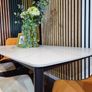 Stone/Ceramics Dining Table with Gold Ends Image 4