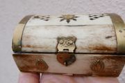 Vintage Ottoman Style Camel Bone and Brass Trinket Box 10cm x 7,5cm H 5cm