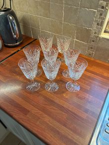 Waterford crystal wine glasses x8