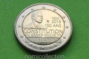 Luxembourg 2018 year Uncirculated 2 Euro coin.