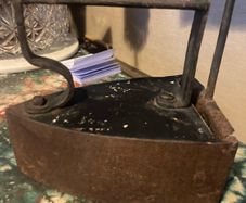 Antique coal iron free postage