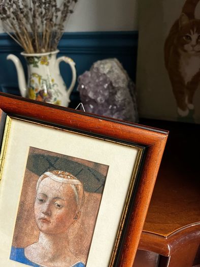 Vintage Madonna del Parto Renaissance Print Framed