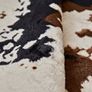 Cowhide Rug (4.6ft x 5.2ft) - Cow Print Area Rug for a Western Boho Decor - Synthetic, Cruelty-Free Animal Hide Carpet with No-Slip Backing Image 5