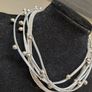 Silver Multi-Strand Statement Necklace Image 3