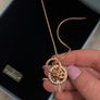 Newbridge Sliver Rose Gold Necklace Pendant Lotus Flower Image 4