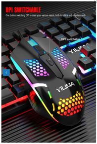 Yilima QS103 Colorful RGB Light Wired Gaming Mouse