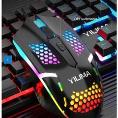 Yilima QS103 Colorful RGB Light Wired Gaming Mouse
