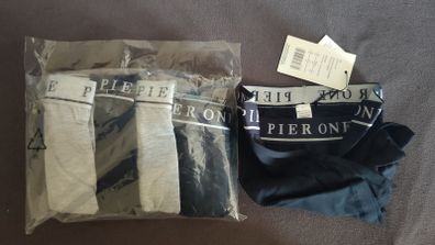 pier one 5 five medium black grey boxers shorts