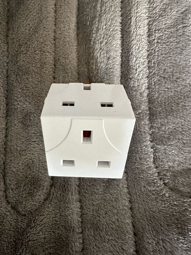 2 way double plug adaptor UK, dual adaptor
