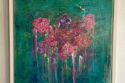 Original Abstract Painting Dublin Floral Painting Framed