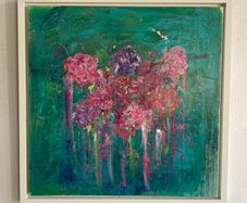 Original Abstract Painting Dublin Floral Painting Framed