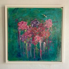 Original Abstract Painting Dublin Floral Painting Framed
