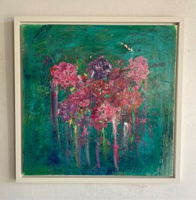 Original Abstract Painting Dublin Floral Painting Framed