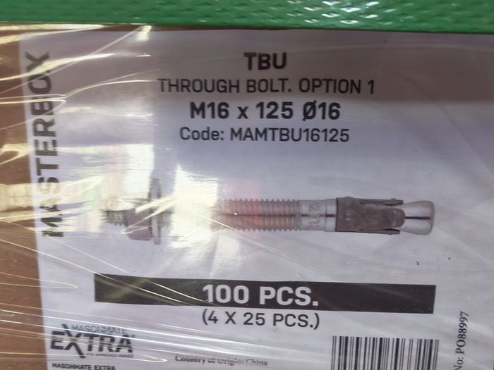 Concrete bolts Masonry fixings new sealed