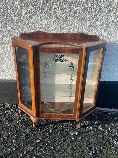 S.F Quinn Antique Glass Cabinet