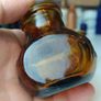 488 - Set of 2 Vintage Brown Amber Glass Cork Top Collectible Decorative Bovril Bottles Image 3