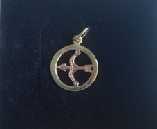 Solid 14 carat star sign Sagittarius pendant