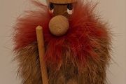 Vintage Wooden Viking Warrior (Made in Denmark)