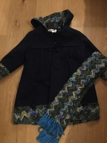 Girls beautiful winter coat and scarf set, Age 4