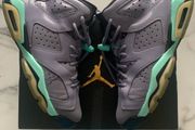 NIKE AIR JORDAN 6 Retro GG Pre Owned Iron Purple Vivid Blue, Rare Size In This Condition 15
