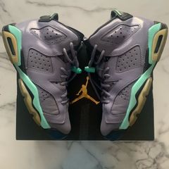 NIKE AIR JORDAN 6 Retro GG Pre Owned Iron Purple Vivid Blue, Rare Size In This Condition 15