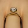 Yellow Gold Plated 2 carat Moissanite Solitaire with Accents Image 4