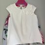 Ted Baker baby Girls white top with butterfly and floral detail at the back & matching leggings Age 18-24 months EUC Image 3