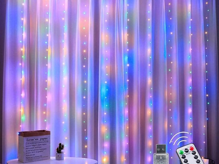Curtain Fairy Lights Waterproof, 3mx3m 300LED Fairy Lights with 8 Modes Remote Control Timer Adjustable Brightness, Curtain Light Plug in for Bedroom, Garden, Party, Wedding, Christmas MULTIPLE COLOURS AVAILABLE (FREE POSTAGE)