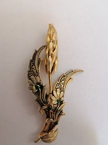 Broach Gold Tone Sheaf of Corn Vintage