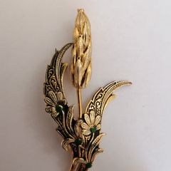 Broach Gold Tone Sheaf of Corn Vintage