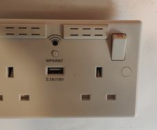 Double Socket with WiFi Booster and USB Socket