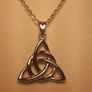 sterling silver Trinity knot pendant and chain Image 2