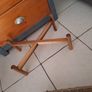 rattan and wood long plant stand Image 4