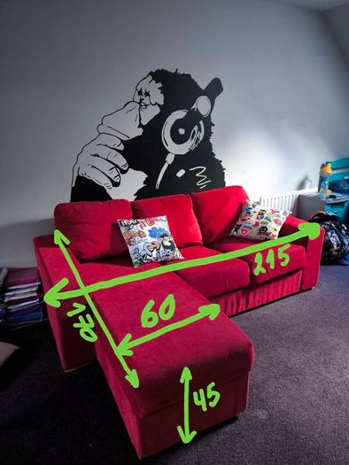 L-shaped couch/ sofa bed