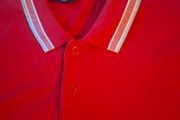 BOSS Hugo Boss Men's Paddy Polo Shirt Red Tipped Striped Collar Size XL