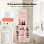64" Tall Corner Storage Cabinet, 6 Tiers Wooden Storage Cabinet with USB Ports and Outlets & Adjustable Shelves, Freestanding Corner Cabinet for Living Room Image 5