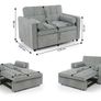 Small Grey Sofa Bed Only 118cm Wide Image 3