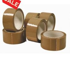 Lot of 6 Brown or clear packing tape industrial size 66 mt long 50 cm wide  pack of 6