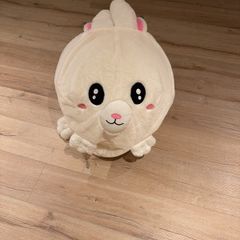 Large white furry rabbit