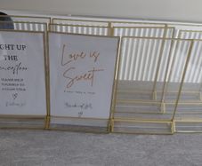Wedding Table Number Frames Gold